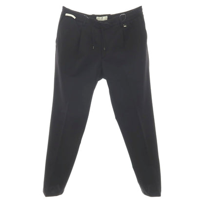 【新品アウトレット】パオローニ PAOLONI コットンナイロン ジャージー イージースラックスパンツ ブラック【サイズ56】【 状態ランクN- 】【 メンズ 】