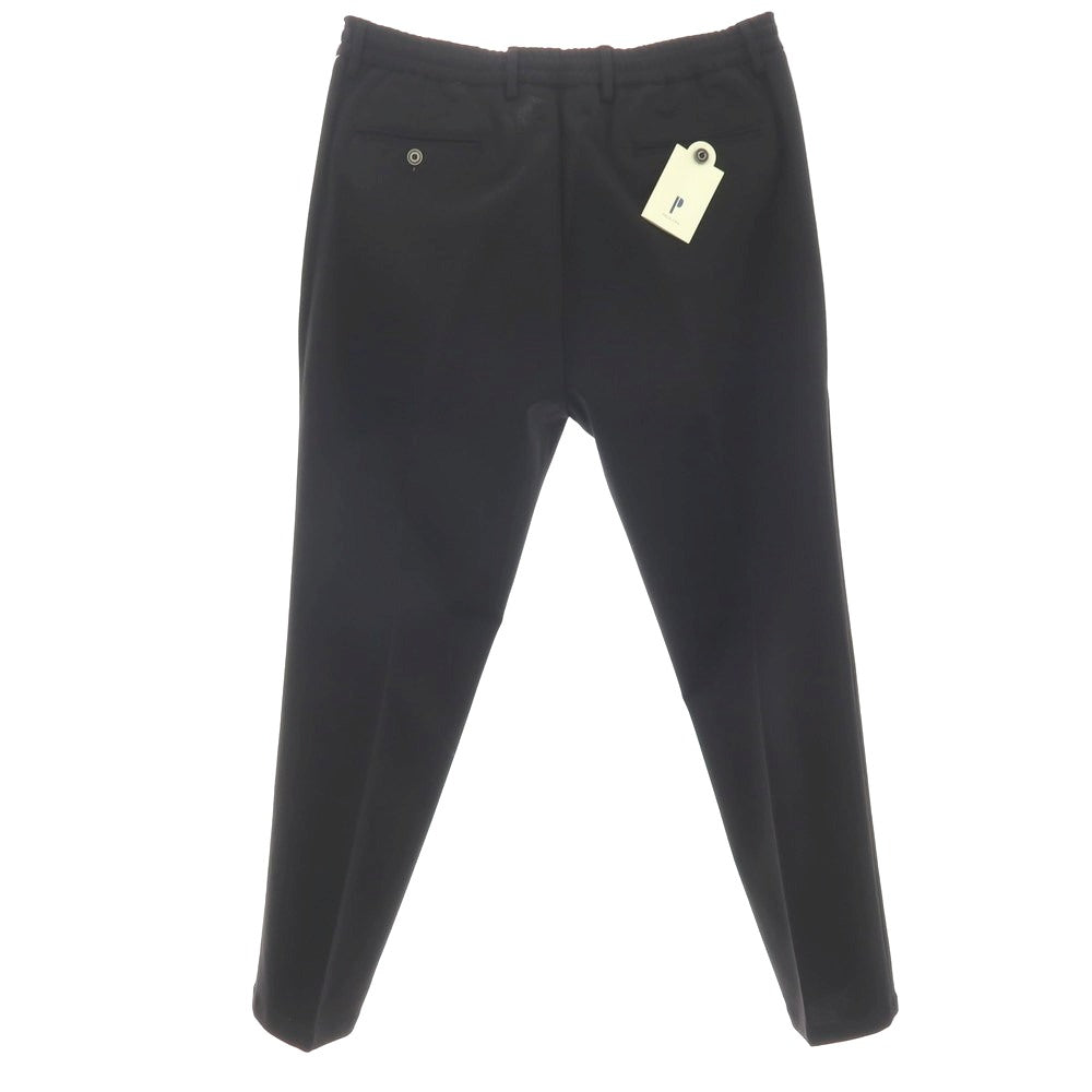 【新品アウトレット】パオローニ PAOLONI コットンナイロン ジャージー イージースラックスパンツ ブラック【サイズ56】【 状態ランクN- 】【 メンズ 】