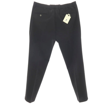 【新品アウトレット】パオローニ PAOLONI コットンナイロン ジャージー イージースラックスパンツ ブラック【サイズ56】【 状態ランクN- 】【 メンズ 】