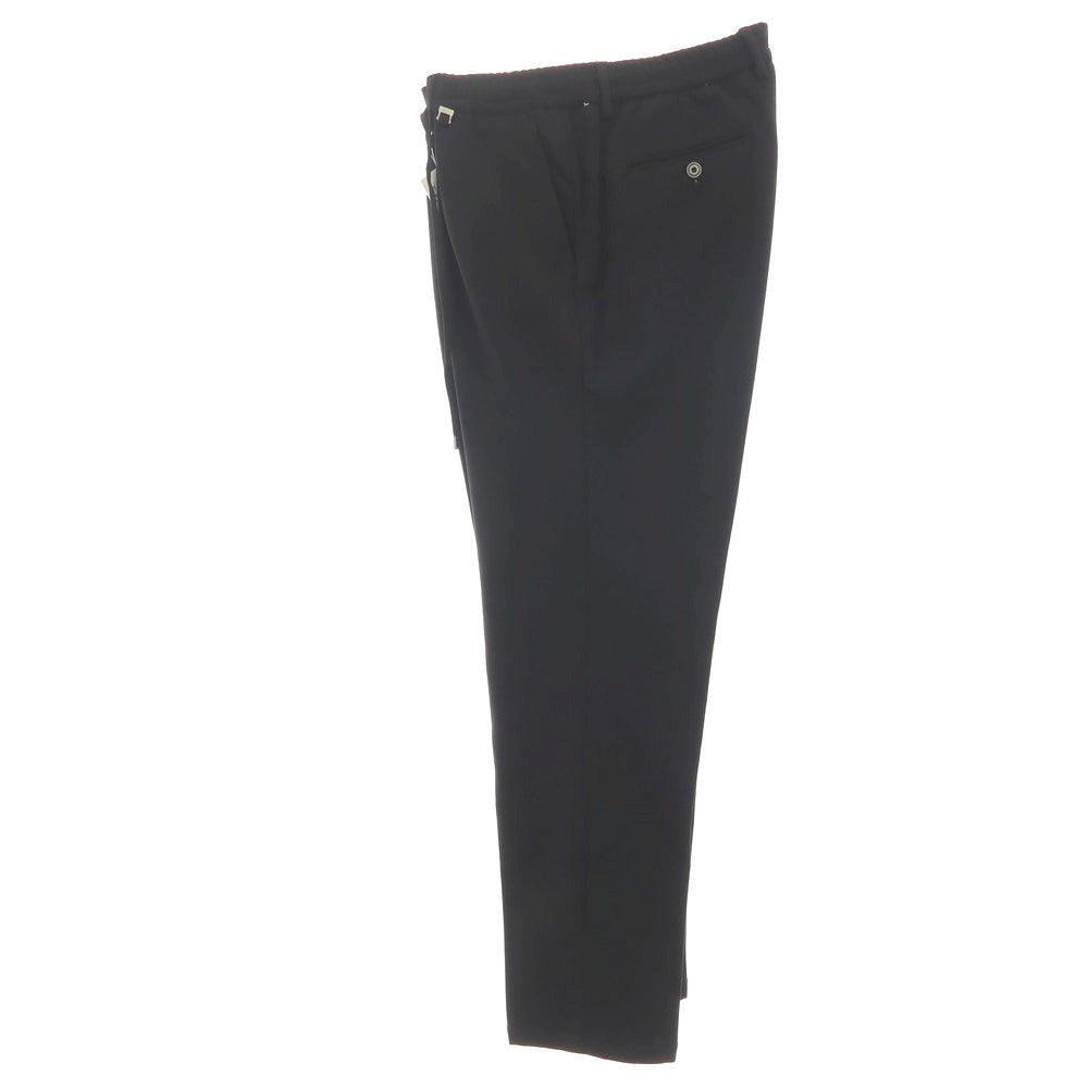 【新品アウトレット】パオローニ PAOLONI コットンナイロン ジャージー イージースラックスパンツ ブラック【サイズ56】【 状態ランクN- 】【 メンズ 】