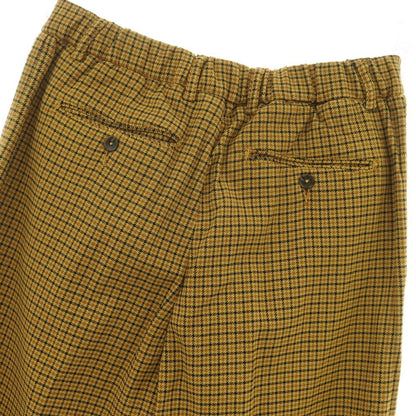【新品】パオローニ PAOLONI テンセルコットン ジャージー チェック イージースラックスパンツ イエロー系xブラック【サイズ50】【 状態ランクN 】【 メンズ 】