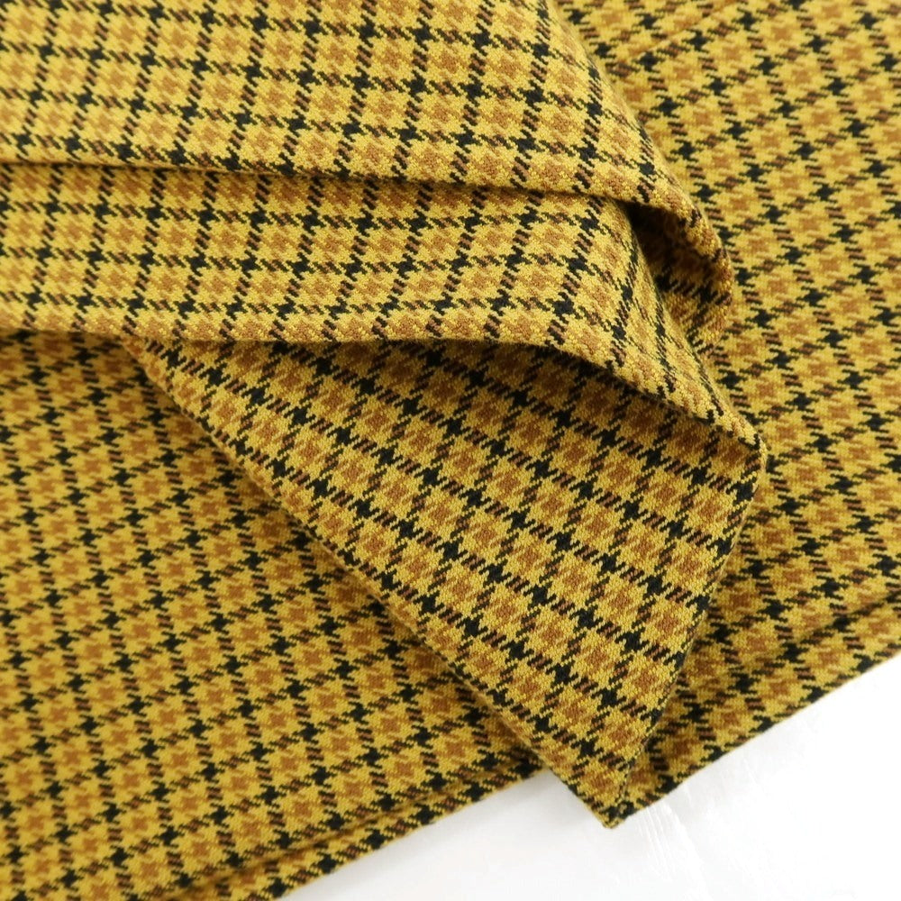 【新品】パオローニ PAOLONI テンセルコットン ジャージー チェック イージースラックスパンツ イエロー系xブラック【サイズ50】【 状態ランクN 】【 メンズ 】[CPD]