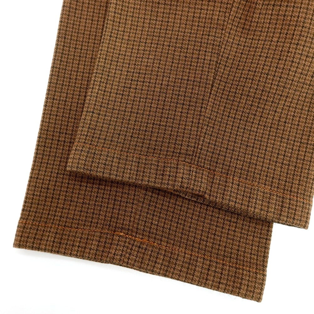 【新品アウトレット】パオローニ PAOLONI ストレッチ コットンポリエステル チェック カジュアルスラックスパンツ ブラウン【サイズ50】【 状態ランクN- 】【 メンズ 】