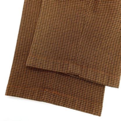 【新品アウトレット】パオローニ PAOLONI ストレッチ コットンポリエステル チェック カジュアルスラックスパンツ ブラウン【サイズ50】【 状態ランクN- 】【 メンズ 】