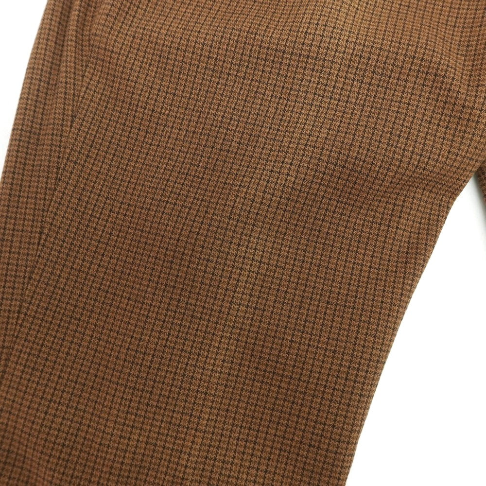 【新品アウトレット】パオローニ PAOLONI ストレッチ コットンポリエステル チェック カジュアルスラックスパンツ ブラウン【サイズ50】【 状態ランクN- 】【 メンズ 】