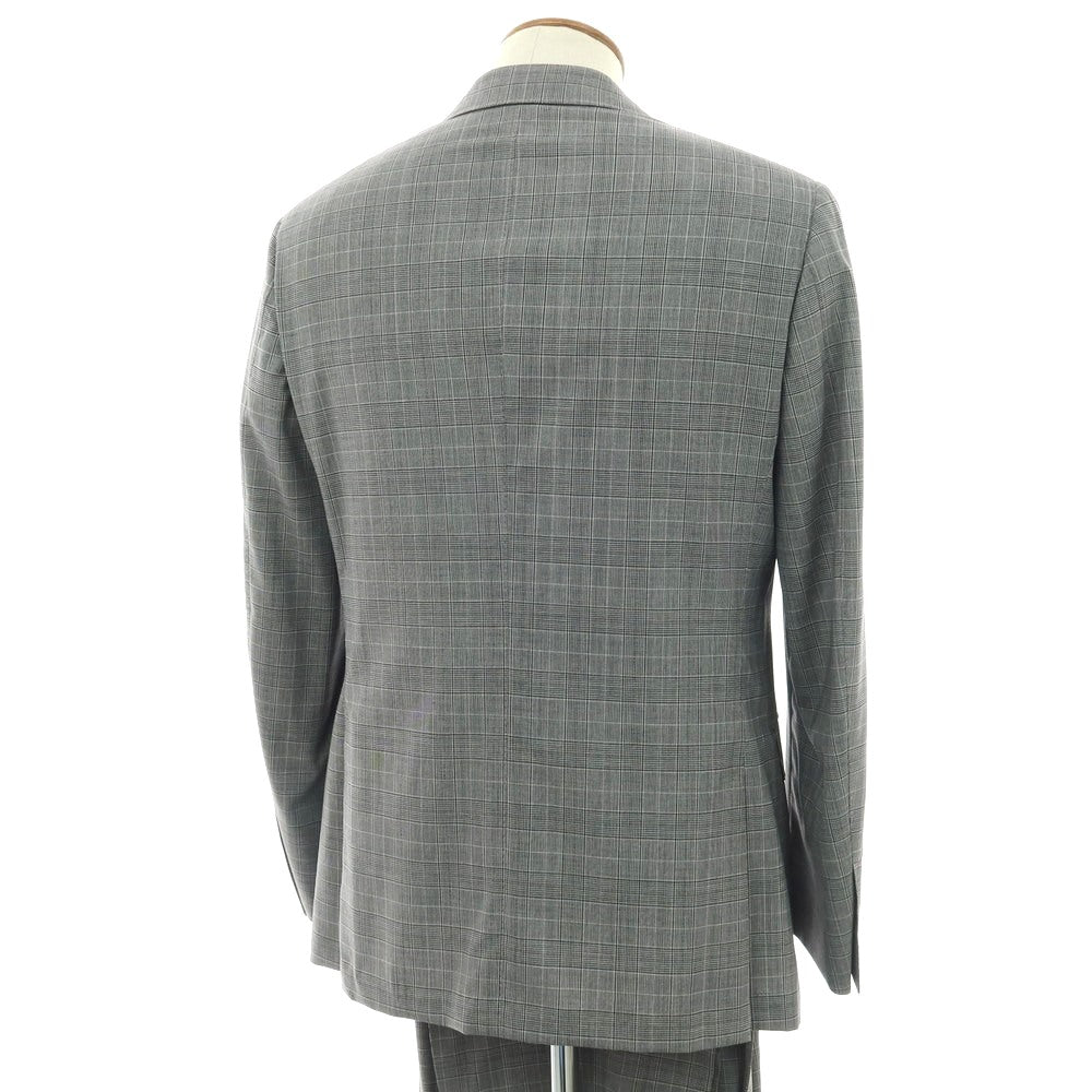 【新品】ラバッツォーロ RAVAZZOLO Super130’S ウール グレンチェック 2つボタンスーツ グレー【サイズ48】【 状態ランクN 】【 メンズ 】