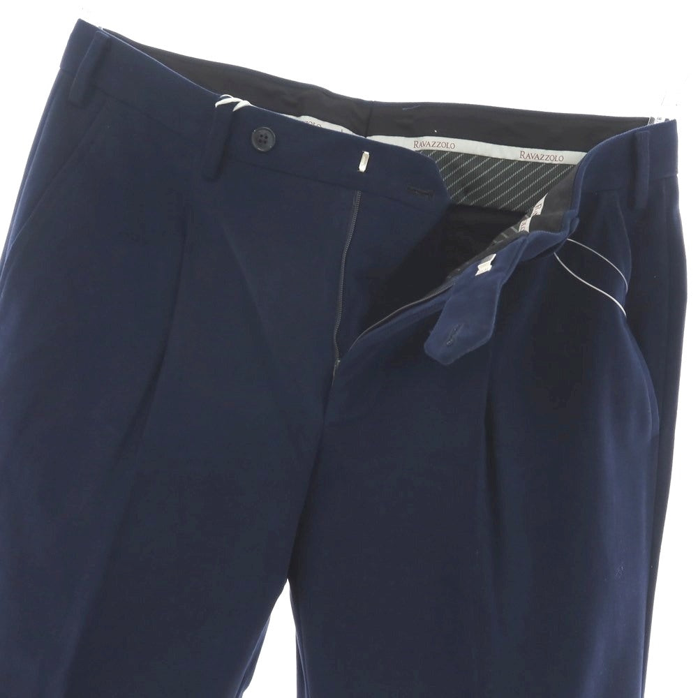 【新品】ラバッツォーロ RAVAZZOLO ストレッチ コットン カジュアルスラックスパンツ ネイビー【サイズ50】【 状態ランクN 】【 メンズ 】
