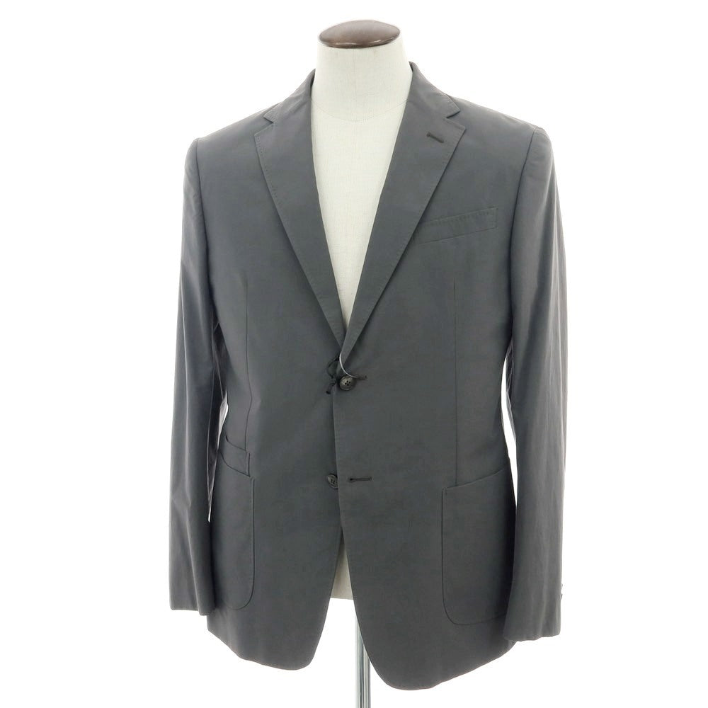 【新品】ジーゼニア Z Zegna SOLFERINO コットン 2B カジュアルジャケット グレー【サイズ50】【 状態ランクN 】【 メンズ 】[DPD]