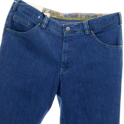 【新品】メイヤー MAYER DUBLIN COOL MAX ストレッチ コットンポリエステル デニムパンツ ジーンズ ブルー【 50 】【 状態ランクN 】【 メンズ 】