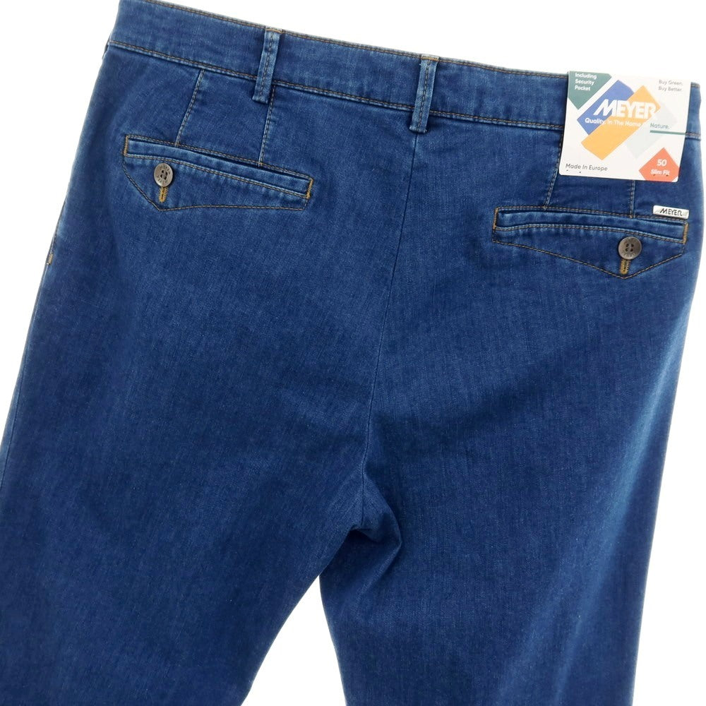 【新品】メイヤー MAYER DUBLIN COOL MAX ストレッチ コットンポリエステル デニムパンツ ジーンズ ブルー【 50 】【 状態ランクN 】【 メンズ 】