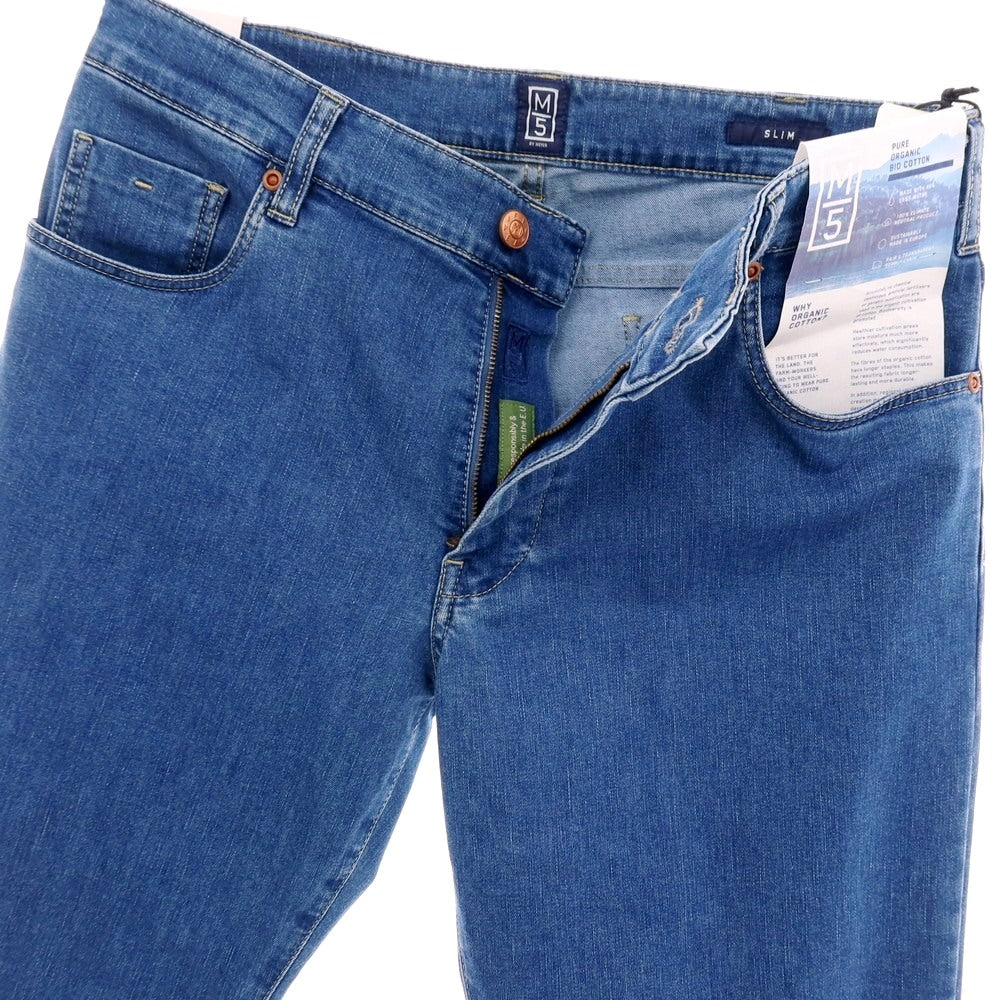 【新品】メイヤー MAYER COOL MAX ストレッチ コットンポリエステル デニムパンツ ジーンズ ブルー【 サイズ33/32 】【 状態ランクN 】【 メンズ 】 [DPD]