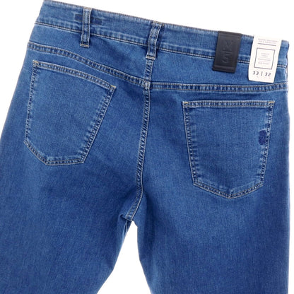 【新品】メイヤー MAYER COOL MAX ストレッチ コットンポリエステル デニムパンツ ジーンズ ブルー【 33/32 】【 状態ランクN 】【 メンズ 】