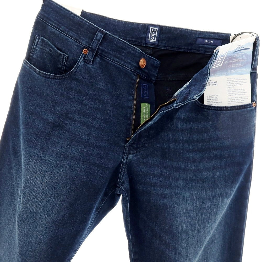 【新品】メイヤー MAYER ストレッチ コットンポリエステル デニムパンツ ジーンズ ネイビー【 33/32 】【 状態ランクN 】【 メンズ 】