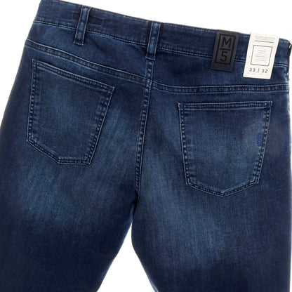 【新品】メイヤー MAYER ストレッチ コットンポリエステル デニムパンツ ジーンズ ネイビー【 33/32 】【 状態ランクN 】【 メンズ 】