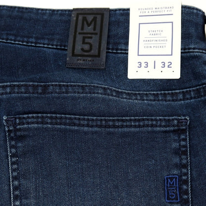 【新品】メイヤー MAYER ストレッチ コットンポリエステル デニムパンツ ジーンズ ネイビー【 33/32 】【 状態ランクN 】【 メンズ 】