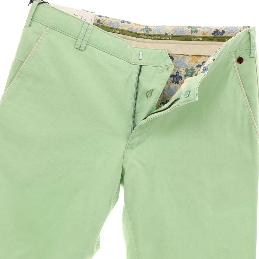 【新品アウトレット】メイヤー MAYER NEW YORK ストレッチ コットン カジュアルスラックスパンツ ライトグリーン【 50 】【 状態ランクN- 】【 メンズ 】