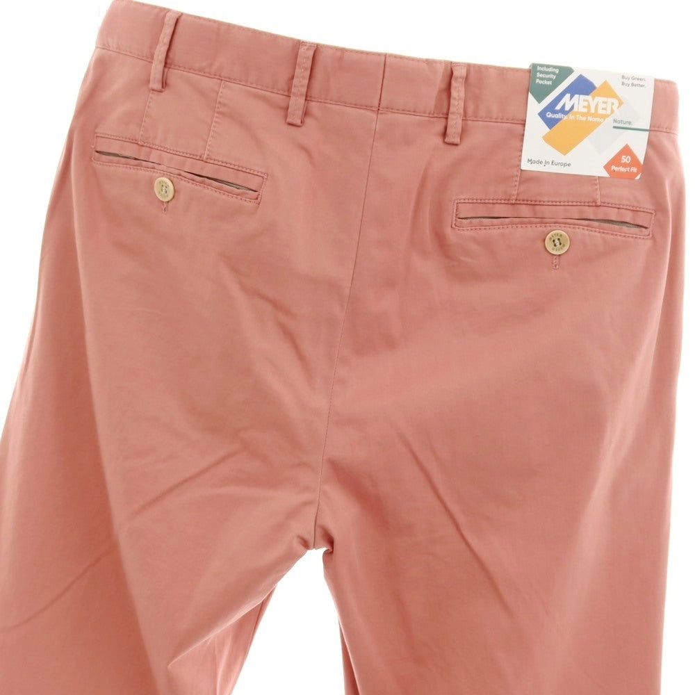 【新品アウトレット】メイヤー MAYER OSLO ストレッチ コットン カジュアルスラックスパンツ ピンク系【 50 】【 状態ランクN- 】【 メンズ 】