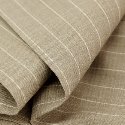 【新品】メイヤー MAYER BONN ストレッチ ポリエステルウール ストライプ ドレススラックスパンツ ベージュ系【 50 】【 状態ランクN 】【 メンズ 】