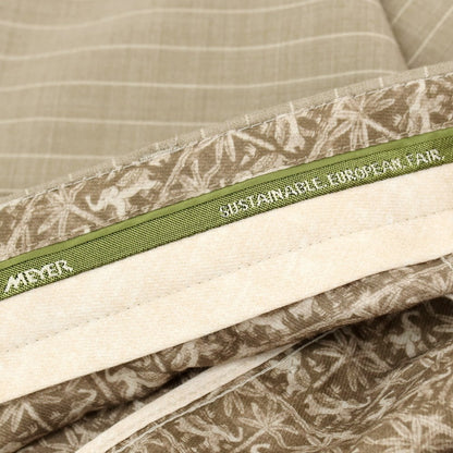 【新品】メイヤー MAYER BONN ストレッチ ポリエステルウール ストライプ ドレススラックスパンツ ベージュ系【 50 】【 状態ランクN 】【 メンズ 】