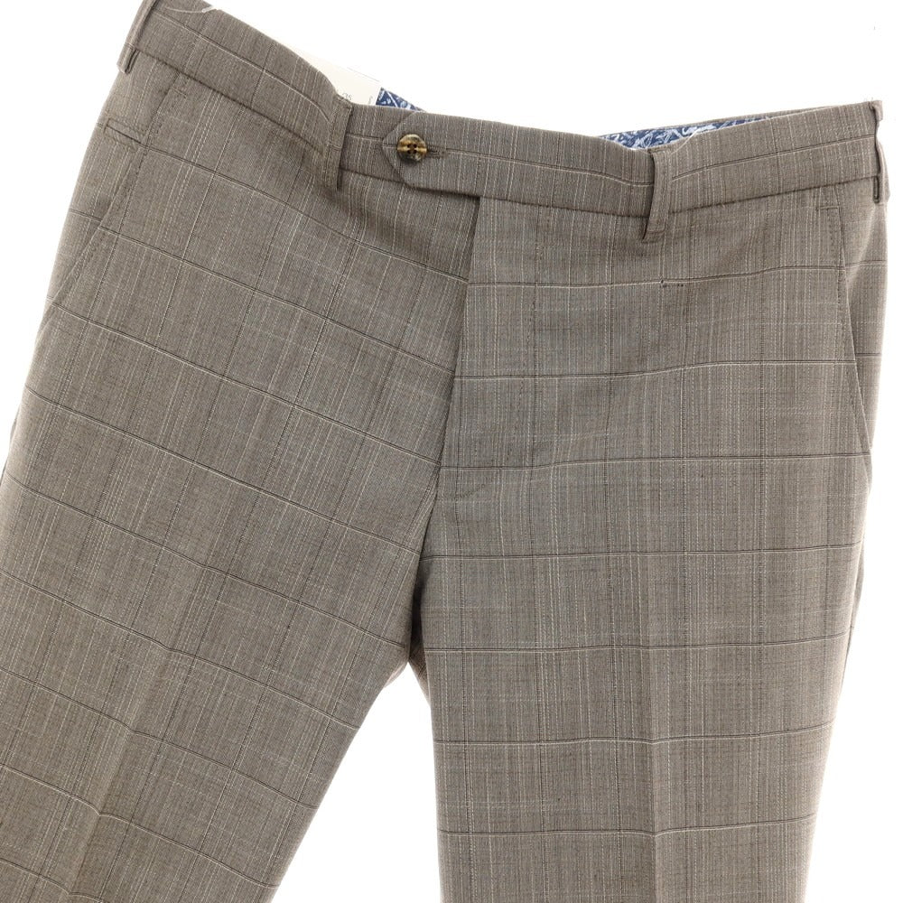 【新品アウトレット】メイヤー MAYER BONN ストレッチ ポリエステルウール チェック ドレススラックスパンツ グレー【 50 】【 状態ランクN- 】【 メンズ 】