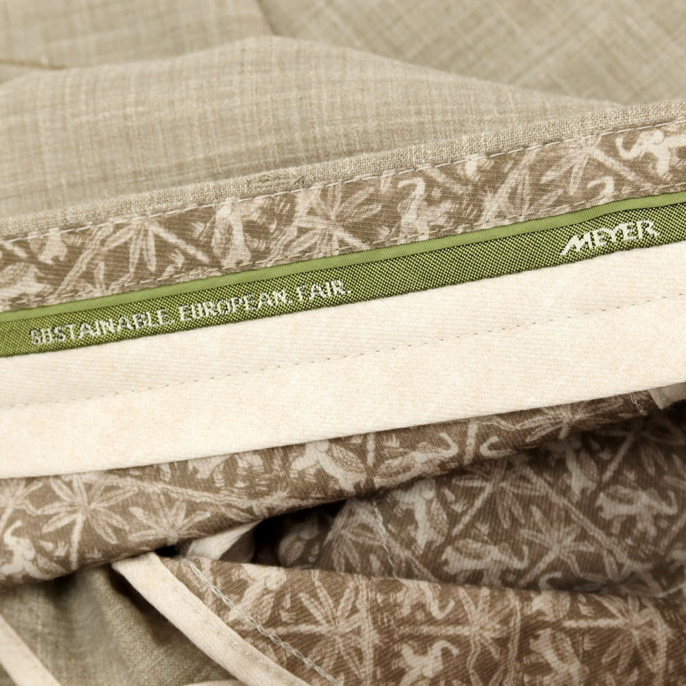 【新品】メイヤー MAYER BONN ストレッチ ポリエステルウールリネン ドレススラックスパンツ ベージュ系【 50 】【 状態ランクN 】【 メンズ 】