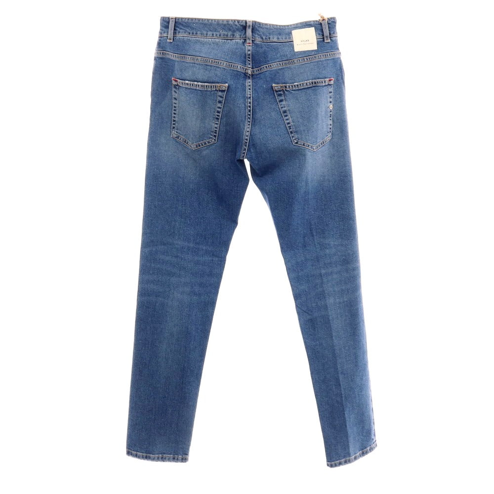 【新品】ノーラブ NO LAB NEW YORK ダメージ加工 ストレッチ コットン デニムパンツ ジーンズ ブルー【サイズ34】【 状態ランクN 】【 メンズ 】[CPD]