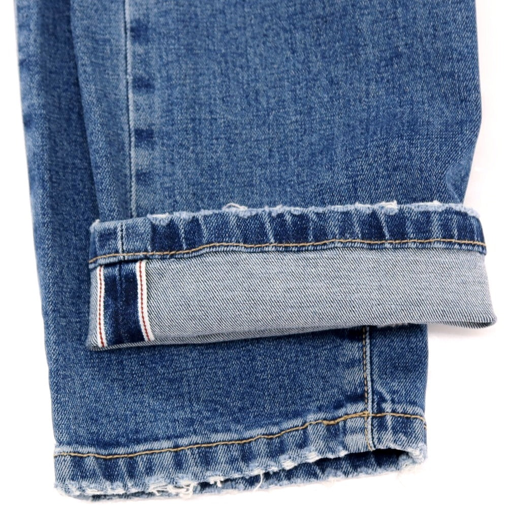 【新品】ノーラブ NO LAB NEW YORK ダメージ加工 ストレッチ コットン デニムパンツ ジーンズ ブルー【サイズ34】【 状態ランクN 】【 メンズ 】[CPD]