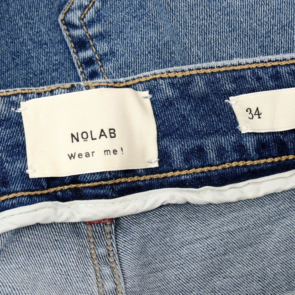 【新品】ノーラブ NO LAB NEW YORK ダメージ加工 ストレッチ コットン デニムパンツ ジーンズ ブルー【サイズ34】【 状態ランクN 】【 メンズ 】[CPD]