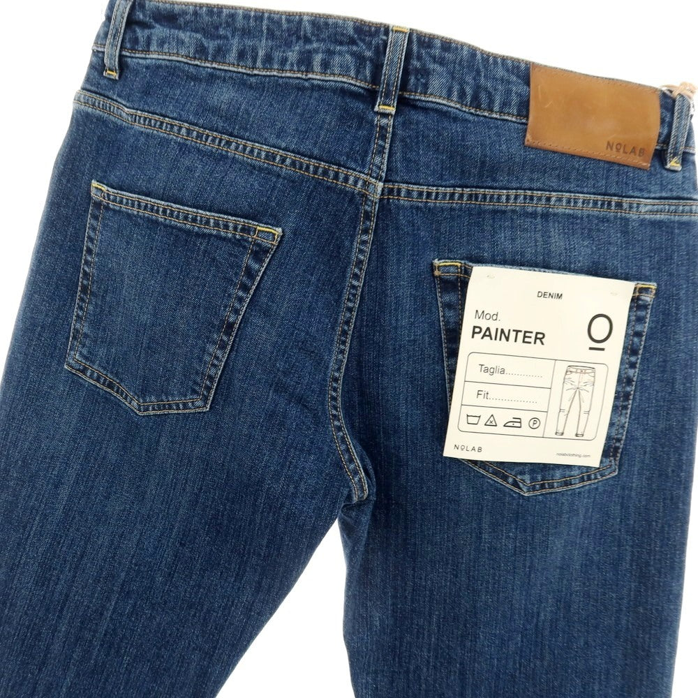 【新品】ノーラブ NO LAB PAINTER ストレッチ コットン デニムパンツ ジーンズ ダークブルー【 33 】【 状態ランクN 】【 メンズ 】