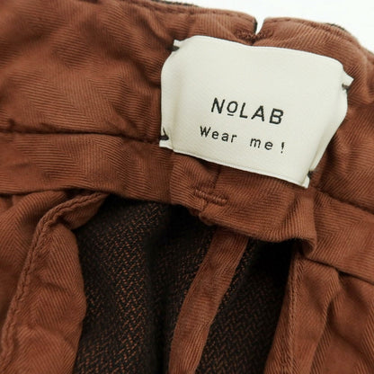 【新品】ノーラブ NO LAB MILANO ストレッチ コットン カジュアルスラックスパンツ ダークブラウン系【 32 】【 状態ランクN 】【 メンズ 】