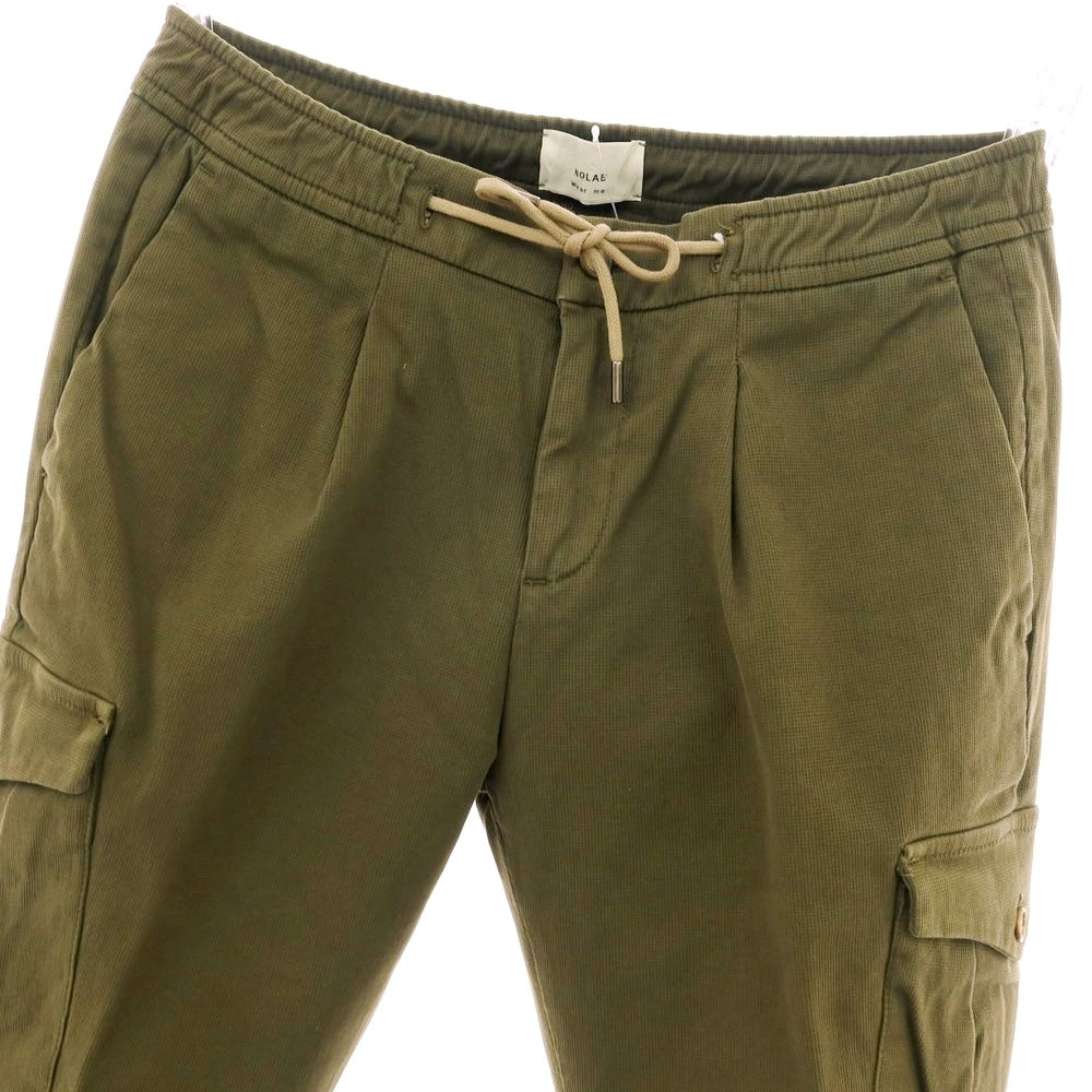 【新品】ノーラブ NO LAB MADRID ストレッチ コットン イージーカーゴパンツ オリーブ【 34 】【 状態ランクN 】【 メンズ 】