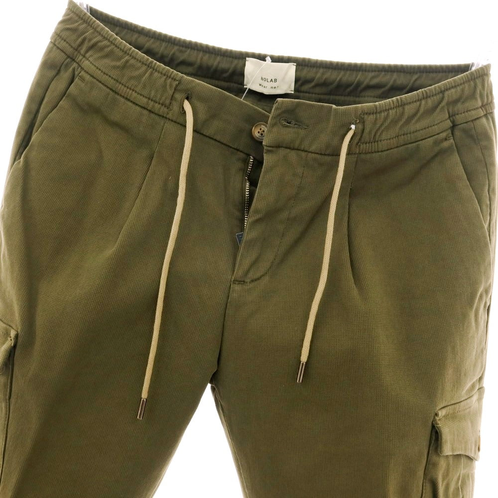 【新品】ノーラブ NO LAB MADRID ストレッチ コットン イージーカーゴパンツ オリーブ【 34 】【 状態ランクN 】【 メンズ 】