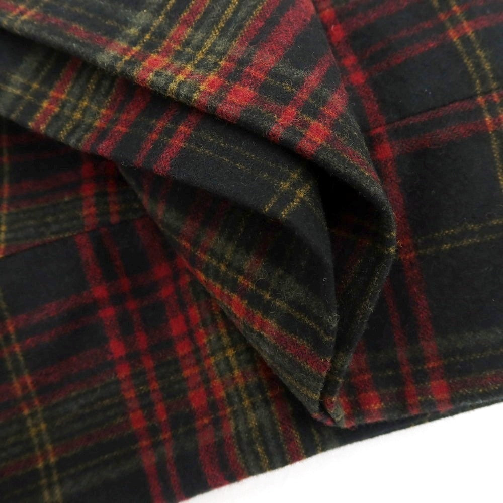 【新品】ノーラブ NO LAB MANAGER CL ウールポリエステル チェック カジュアルスラックスパンツ ブラックxレッド【サイズ34】【 状態ランクN 】【 メンズ 】[BPD]