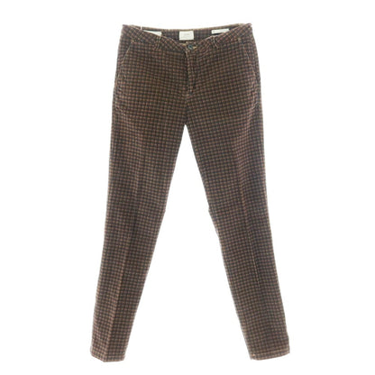 【新品】ノーラブ NO LAB STRIKER ストレッチ コットン チェック カジュアルスラックスパンツ ブラウンxネイビー【 34 】【 状態ランクN 】【 メンズ 】