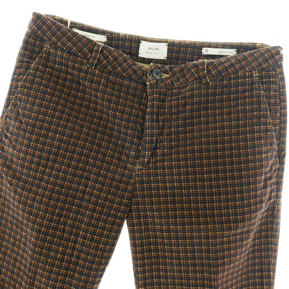 【新品】ノーラブ NO LAB STRIKER ストレッチ コットン チェック カジュアルスラックスパンツ ブラウンxネイビー【 34 】【 状態ランクN 】【 メンズ 】