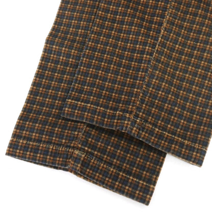 【新品】ノーラブ NO LAB STRIKER ストレッチ コットン チェック カジュアルスラックスパンツ ブラウンxネイビー【 34 】【 状態ランクN 】【 メンズ 】