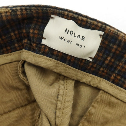 【新品】ノーラブ NO LAB STRIKER ストレッチ コットン チェック カジュアルスラックスパンツ ブラウンxネイビー【 34 】【 状態ランクN 】【 メンズ 】