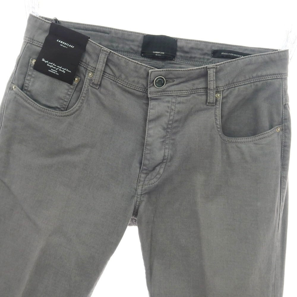 【新品アウトレット】カモフラージュ CAMOUFLAGE ストレッチ コットン 5ポケットパンツ グレー【 34 】【 状態ランクN- 】【 メンズ 】