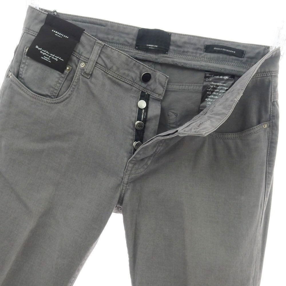 【新品アウトレット】カモフラージュ CAMOUFLAGE ストレッチ コットン 5ポケットパンツ グレー【 34 】【 状態ランクN- 】【 メンズ 】