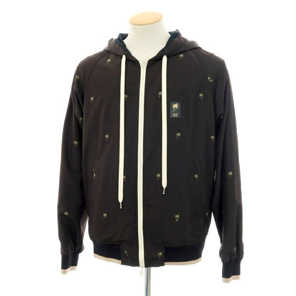 【新品アウトレット】ヌメロ ヴェントゥーノ N°21 ポリエステル 総ロゴ ジップアップフーデッドブルゾン ブラック【 S 】【 状態ランクN- 】【 メンズ 】