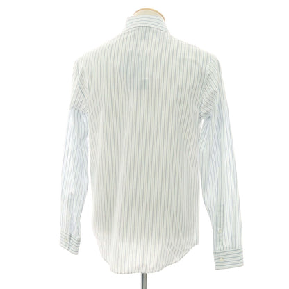 【新品】ヌメロ ヴェントゥーノ N°21 コットン ストライプ カジュアルシャツ ホワイトxブルー【 XS 】【 状態ランクN 】【 メンズ 】