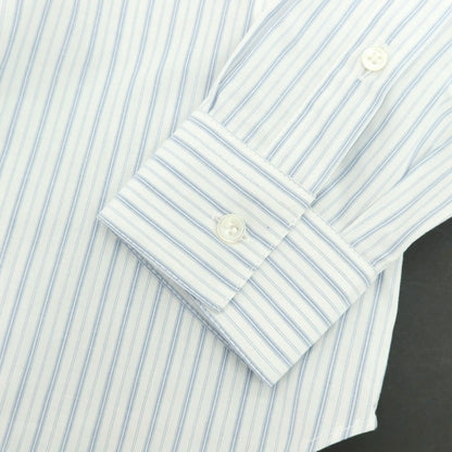 【新品】ヌメロ ヴェントゥーノ N°21 コットン ストライプ カジュアルシャツ ホワイトxブルー【 XS 】【 状態ランクN 】【 メンズ 】