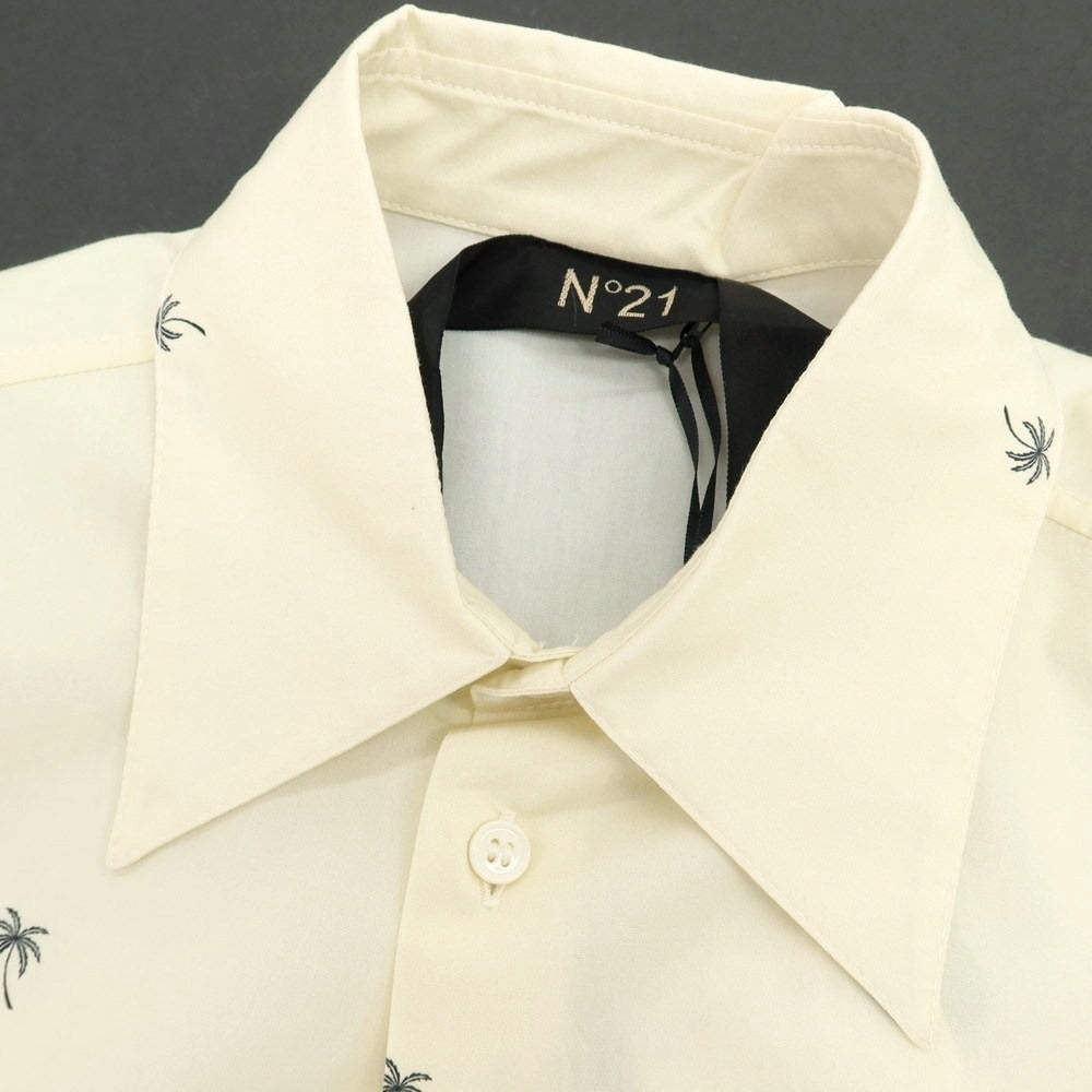 【新品アウトレット】ヌメロ ヴェントゥーノ N°21 コットン カジュアルシャツ クリーム【 XXS 】【 状態ランクN- 】【 メンズ 】