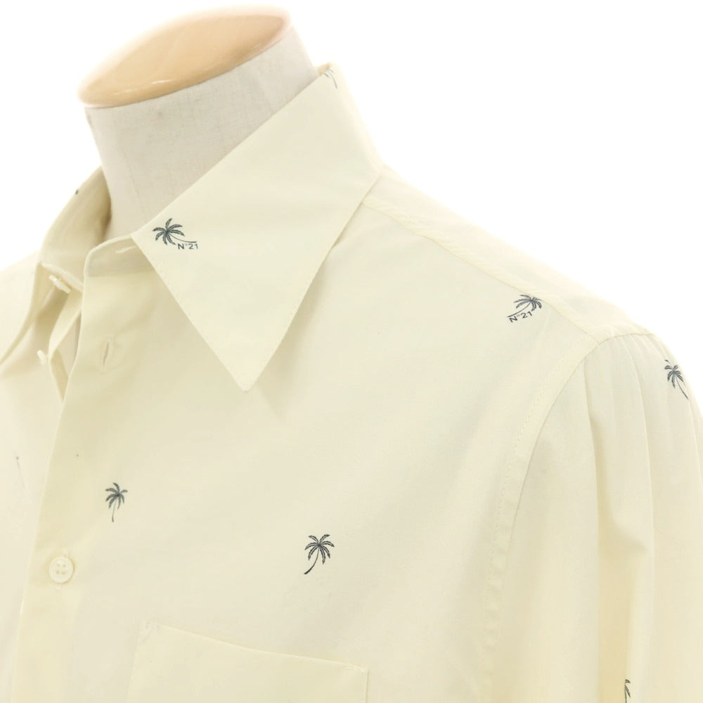 【新品】ヌメロ ヴェントゥーノ N°21 コットン カジュアルシャツ クリーム【 XS 】【 状態ランクN 】【 メンズ 】