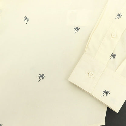 【新品】ヌメロ ヴェントゥーノ N°21 コットン カジュアルシャツ クリーム【 S 】【 状態ランクN 】【 メンズ 】