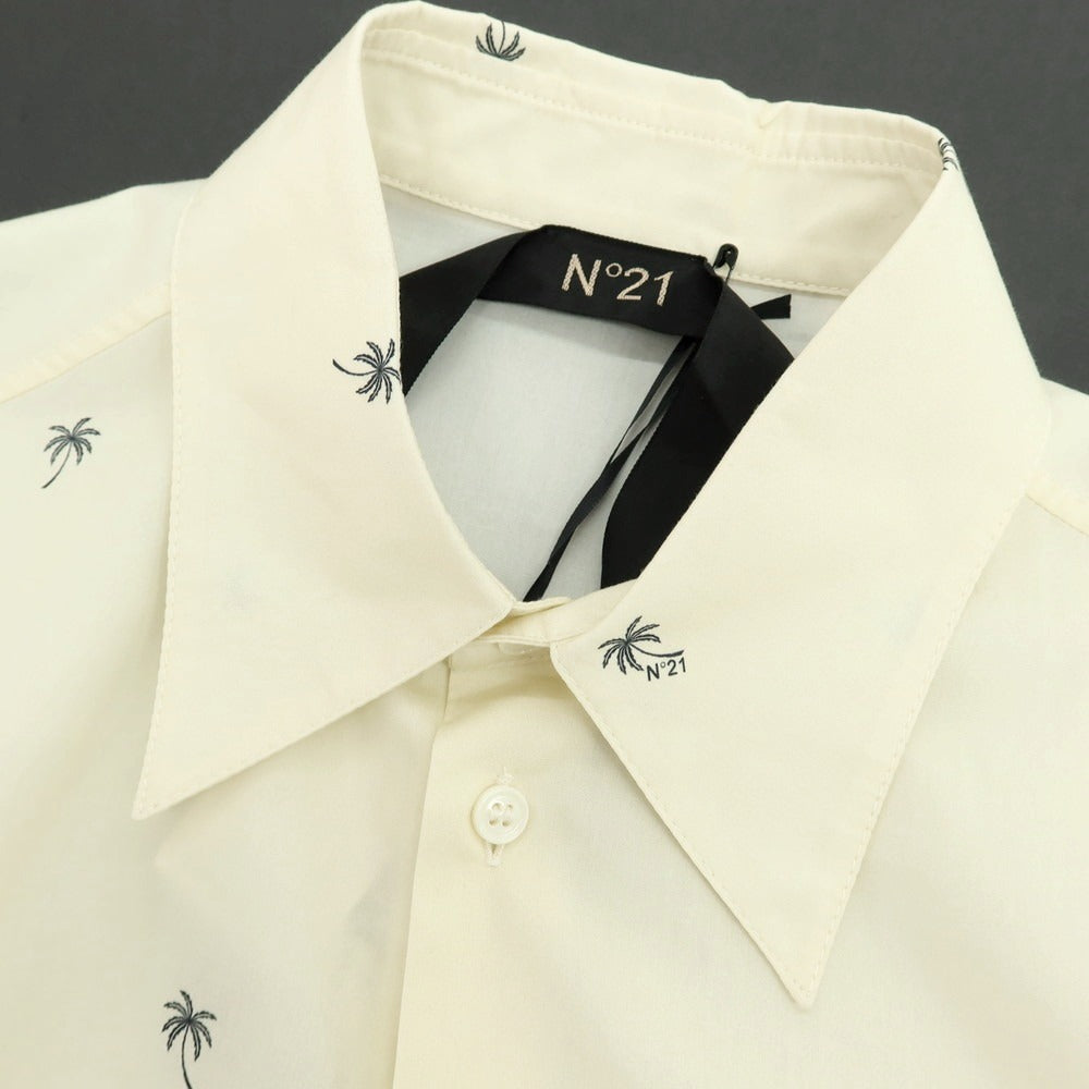 【新品】ヌメロ ヴェントゥーノ N°21 コットン カジュアルシャツ クリーム【サイズXL】【 状態ランクN 】【 メンズ 】[CPD]