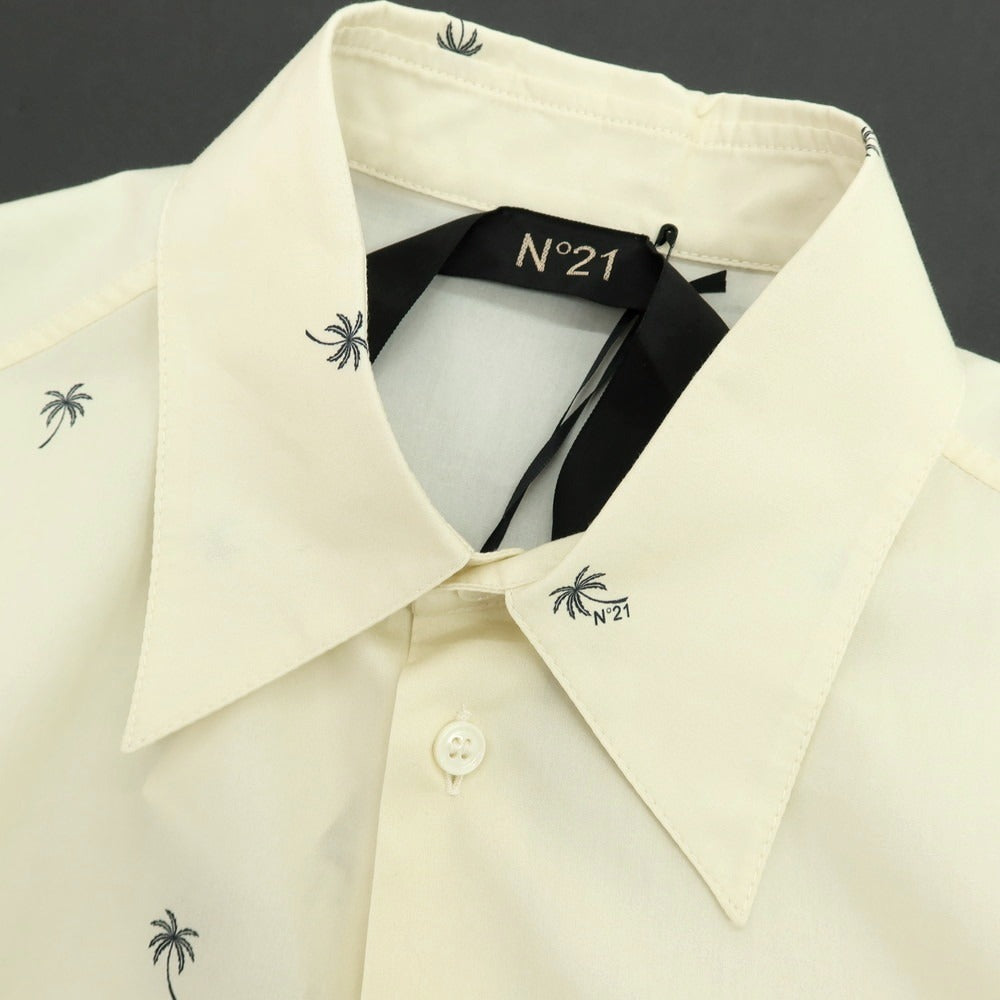 【新品アウトレット】ヌメロ ヴェントゥーノ N°21 コットン カジュアルシャツ クリーム【 L 】【 状態ランクN- 】【 メンズ 】