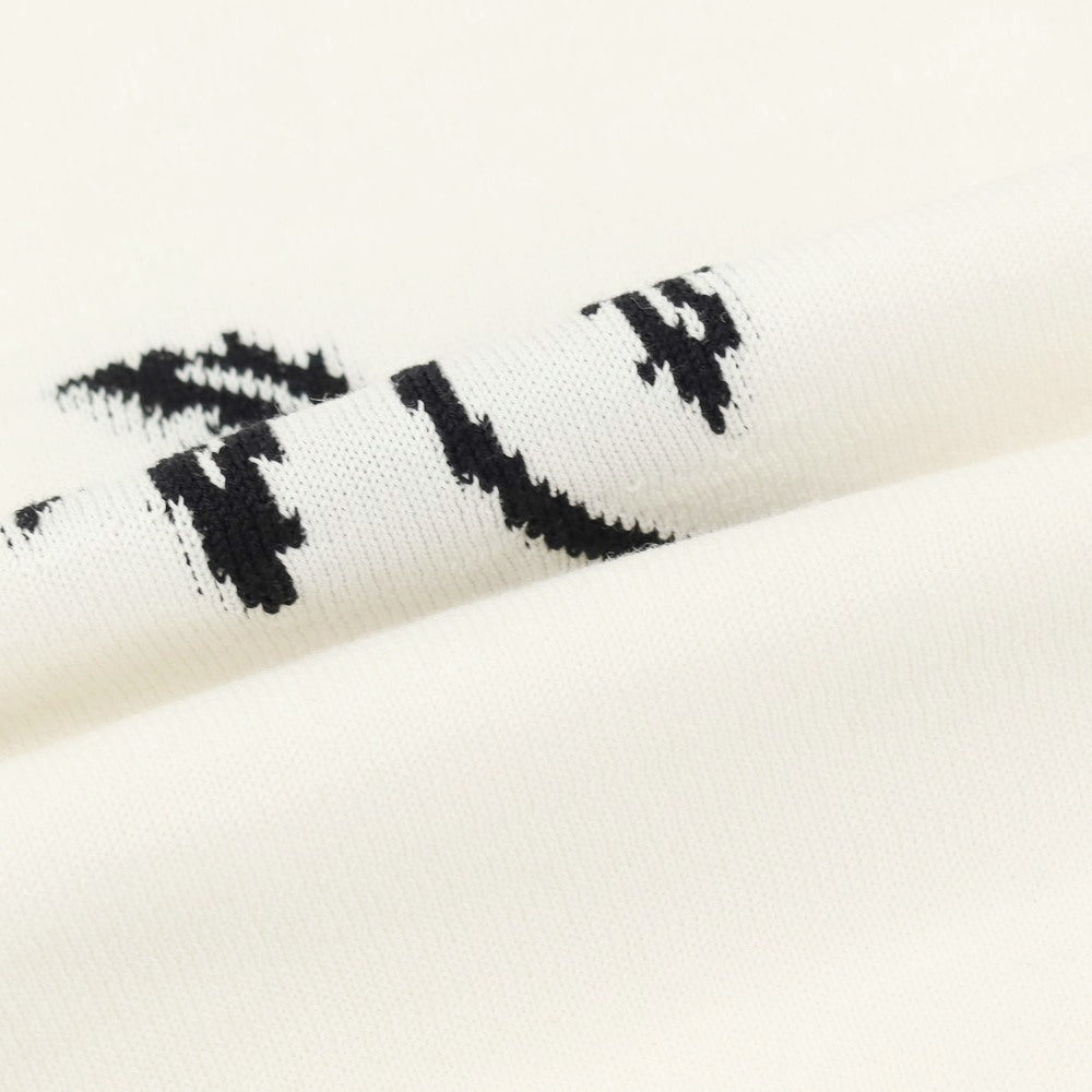 【新品】ヌメロ ヴェントゥーノ N°21 ハイゲージ コットン ヤシの木柄 クルーネック プルオーバーニット ホワイト【 48 】【 状態ランクN 】【 メンズ 】