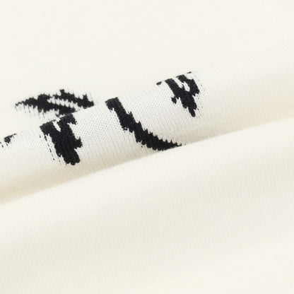 【新品】ヌメロ ヴェントゥーノ N°21 ハイゲージ コットン ヤシの木柄 クルーネック プルオーバーニット ホワイト【 48 】【 状態ランクN 】【 メンズ 】