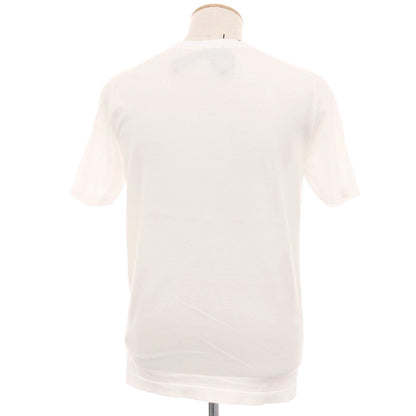 【新品】ヌメロ ヴェントゥーノ N°21 ハイゲージ コットン クルーネック 半袖 プルオーバーニット ホワイト【 46 】【 状態ランクN 】【 メンズ 】